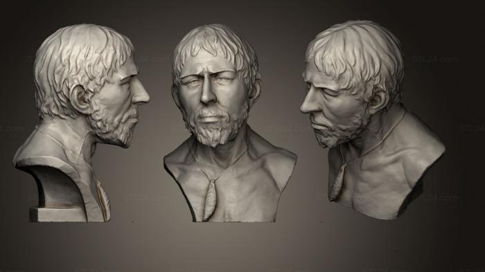 Бюсты и головы античные и исторические (Неизвестный мужчина 5, BUSTA_0541) 3D модель для ЧПУ станка